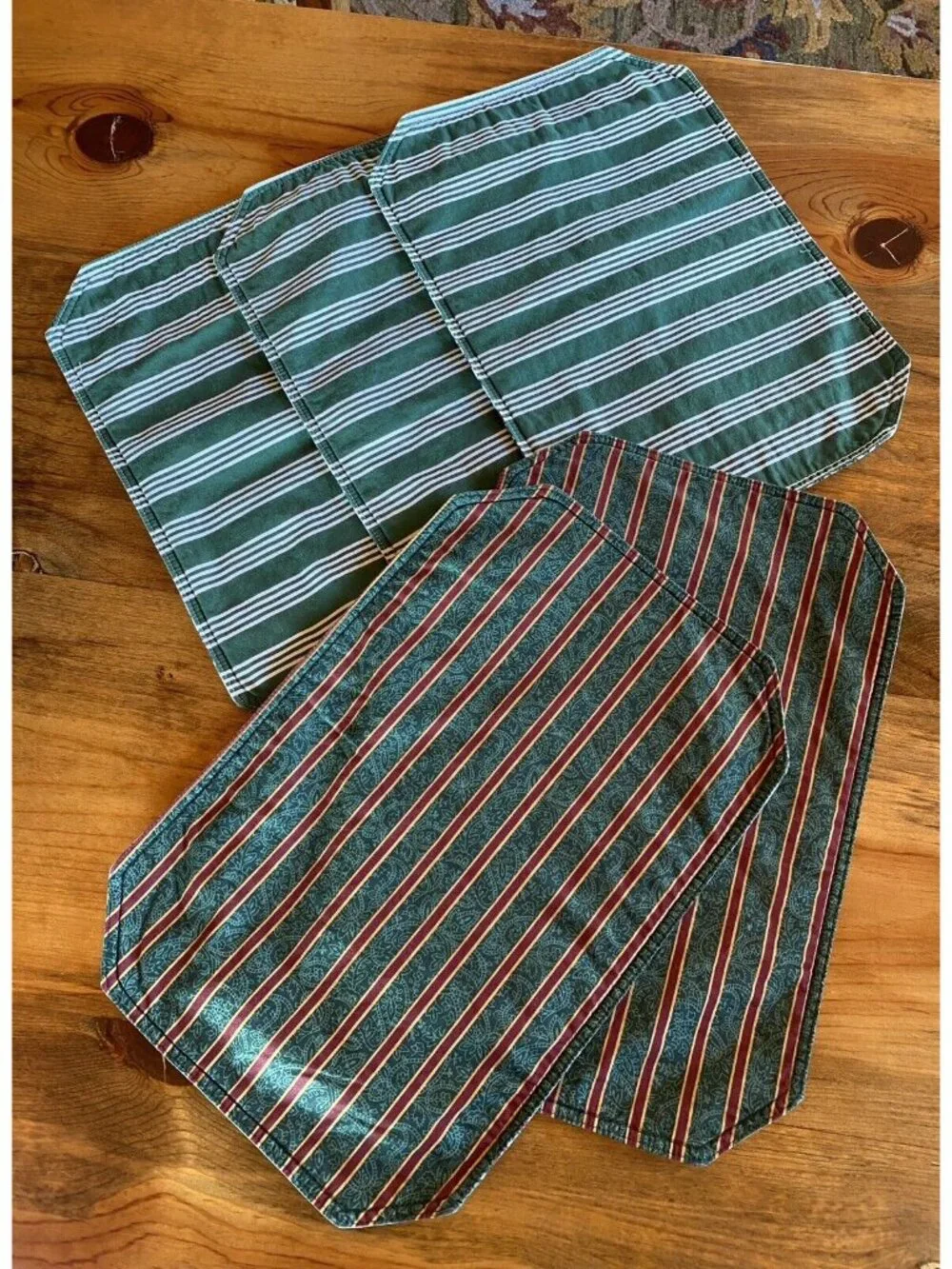 5 Reversible Christmas Holidays Rectangular Placemats